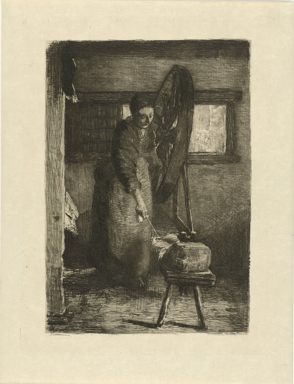Spinster på jobb På jobb (tittel på objekt) av Ferdinand Oldewelt