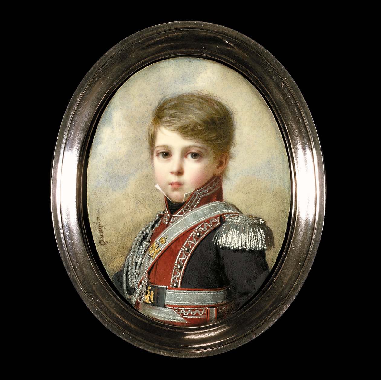Portrett av Napoleon-Andoche D"Abrantes som en ung gutt av Ferdinand Quaglia