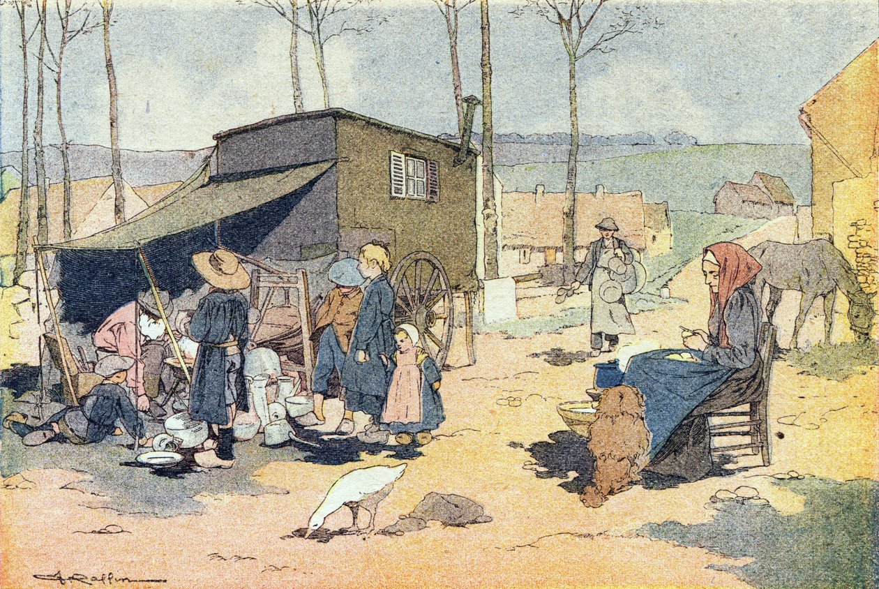 The retamer, i barndommens bildebok, ca. 1900 (gravering) av Ferdinand Raffin