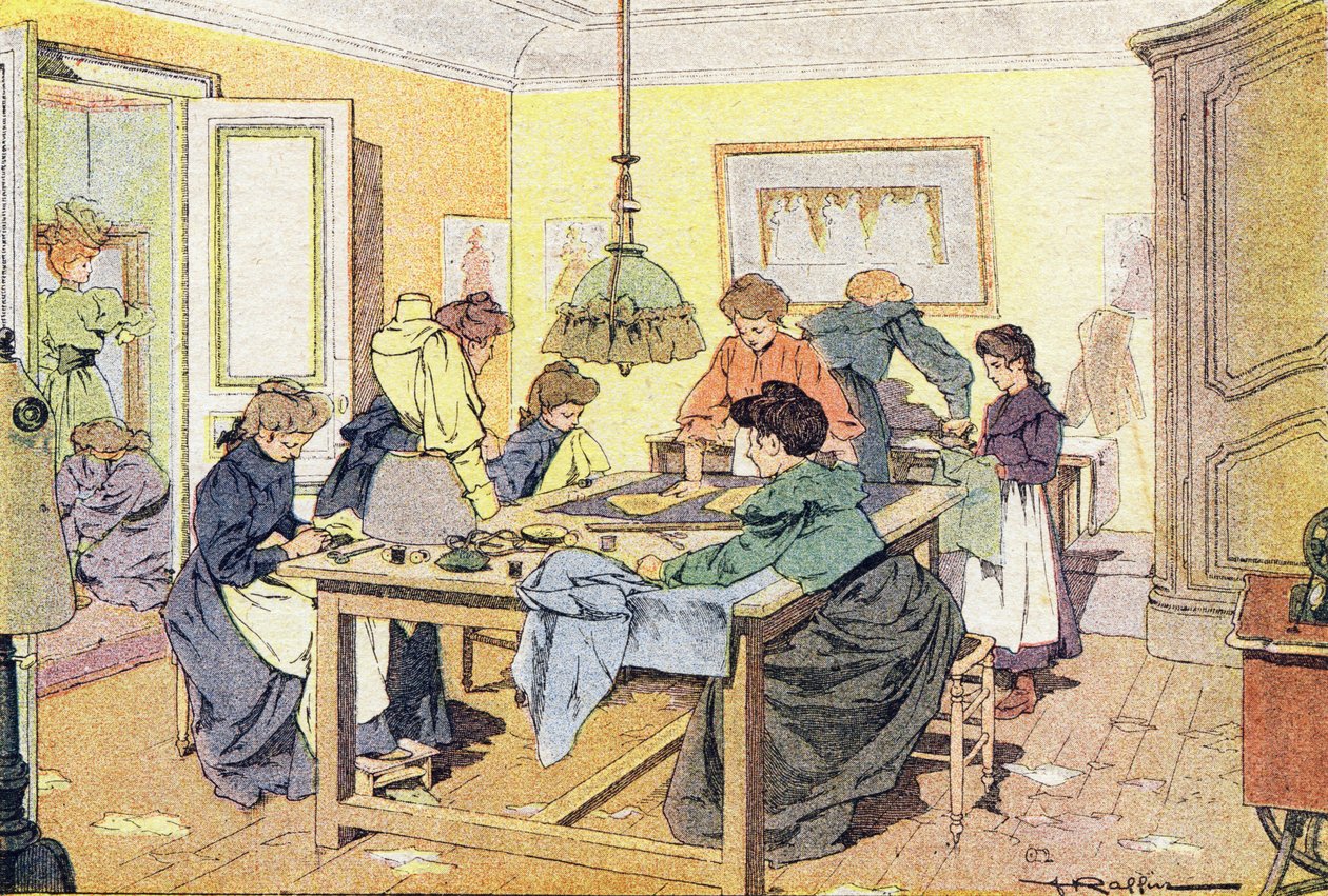 Syersken, i barndommens bildebok, ca. 1900 (gravering) av Ferdinand Raffin