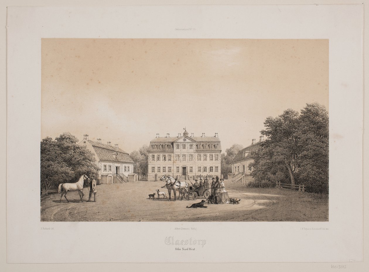Claestorp fra nordvest av Ferdinand Richardt