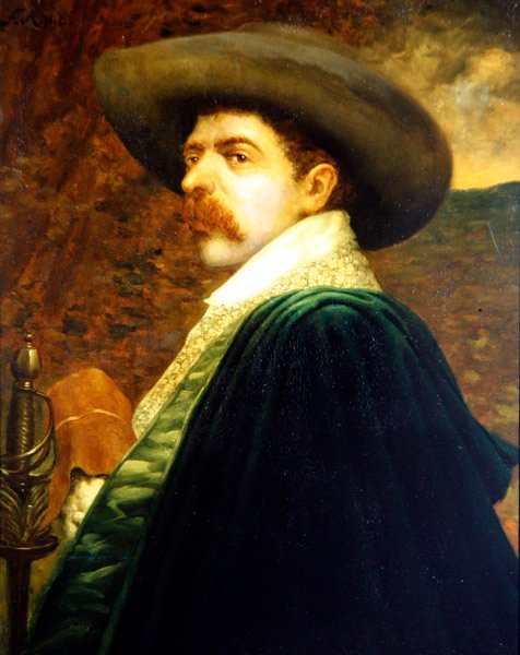 A Cavalier, ca. 1875 (olje på panel) av Ferdinand Roybet