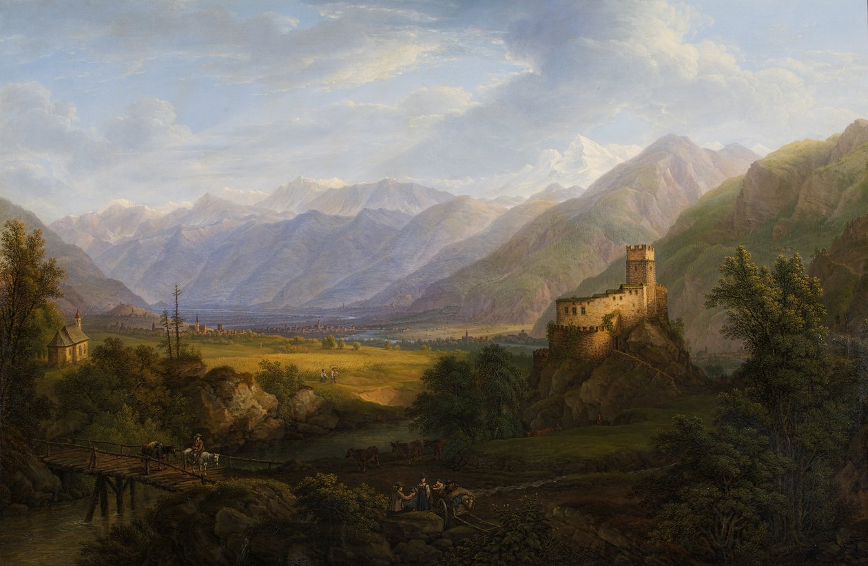Glurnsertal med Adige i Tyrol av Ferdinand Runk