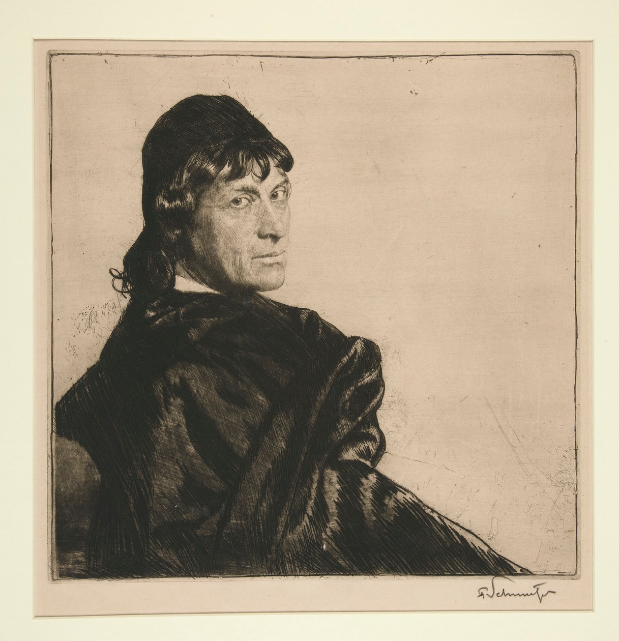 Portrettstudie av Ferdinand Schmutzer