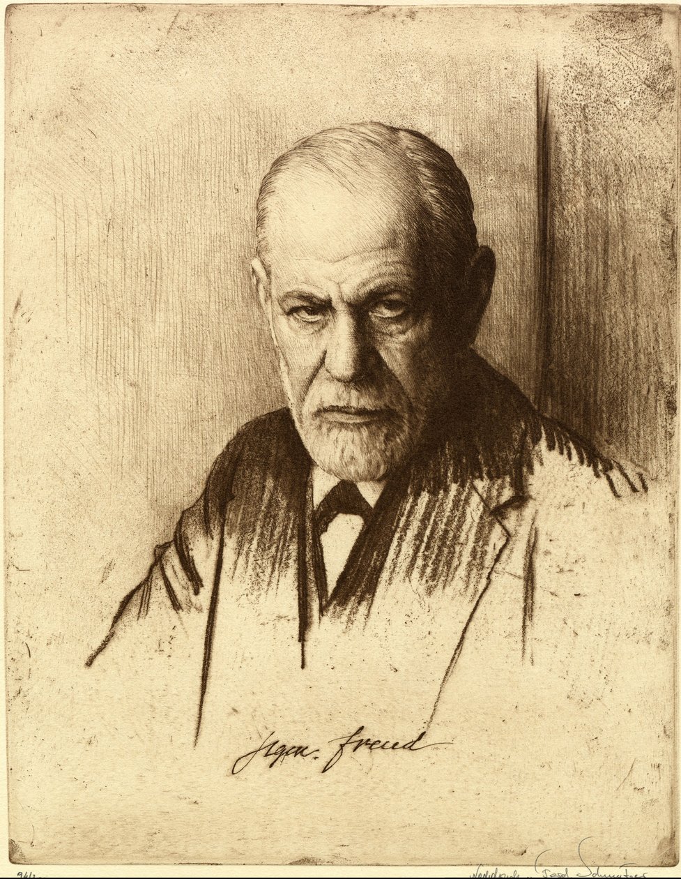 Portrett av Sigmund Freud 1856-1939, 1926 av Ferdinand Schmutzer