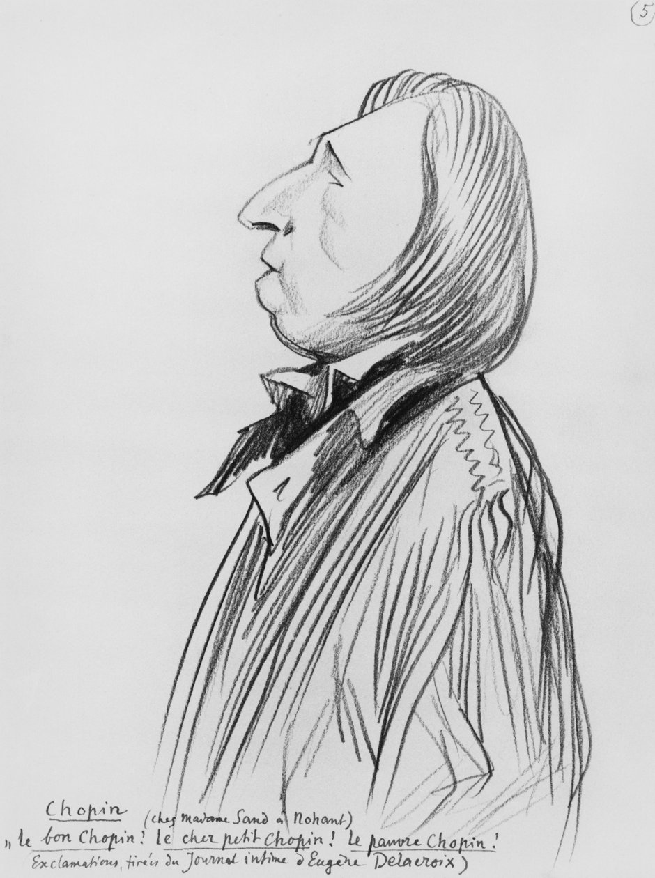 Karikatur av Frederic Chopin 