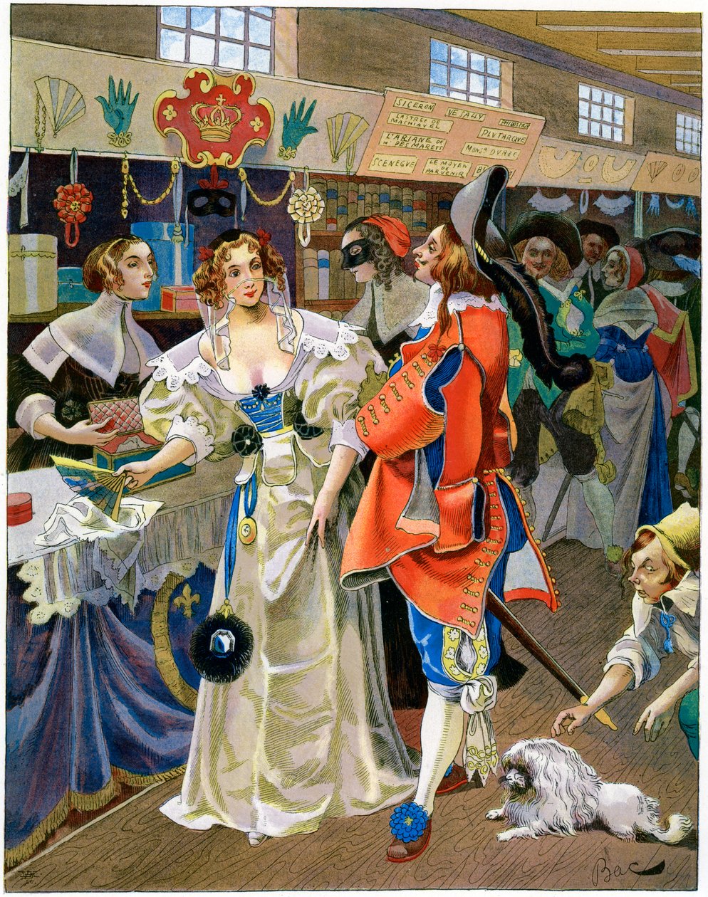 Les Galeries de Bois under Ludvig XIIIs regjeringstid, 1600-tallet, c1870-1950 av Ferdinand Sigismund Bac
