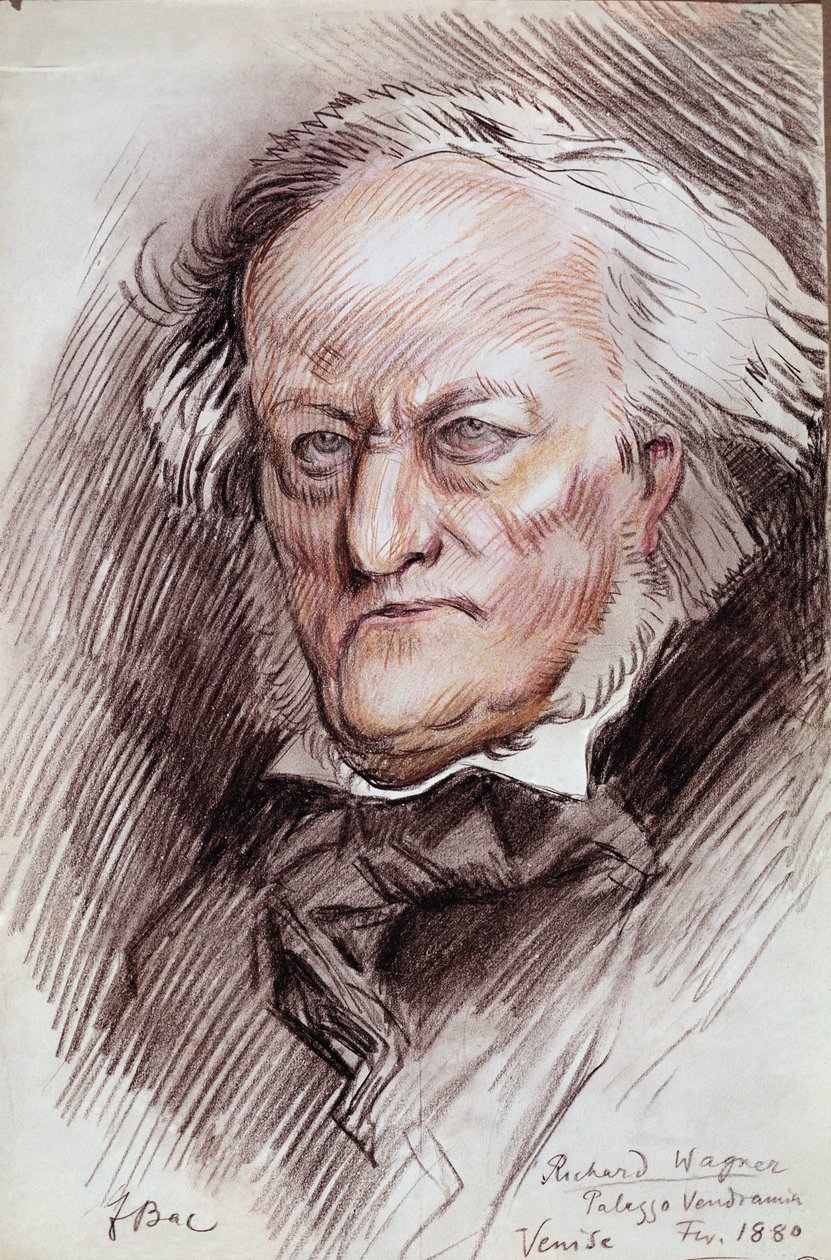 Portrett av Richard Wagner (tegning av Ferdinand Sigismund Bac