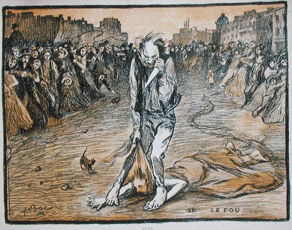 The Madman, ca. 1900 (litho) av Ferdinand Sigismund Bac