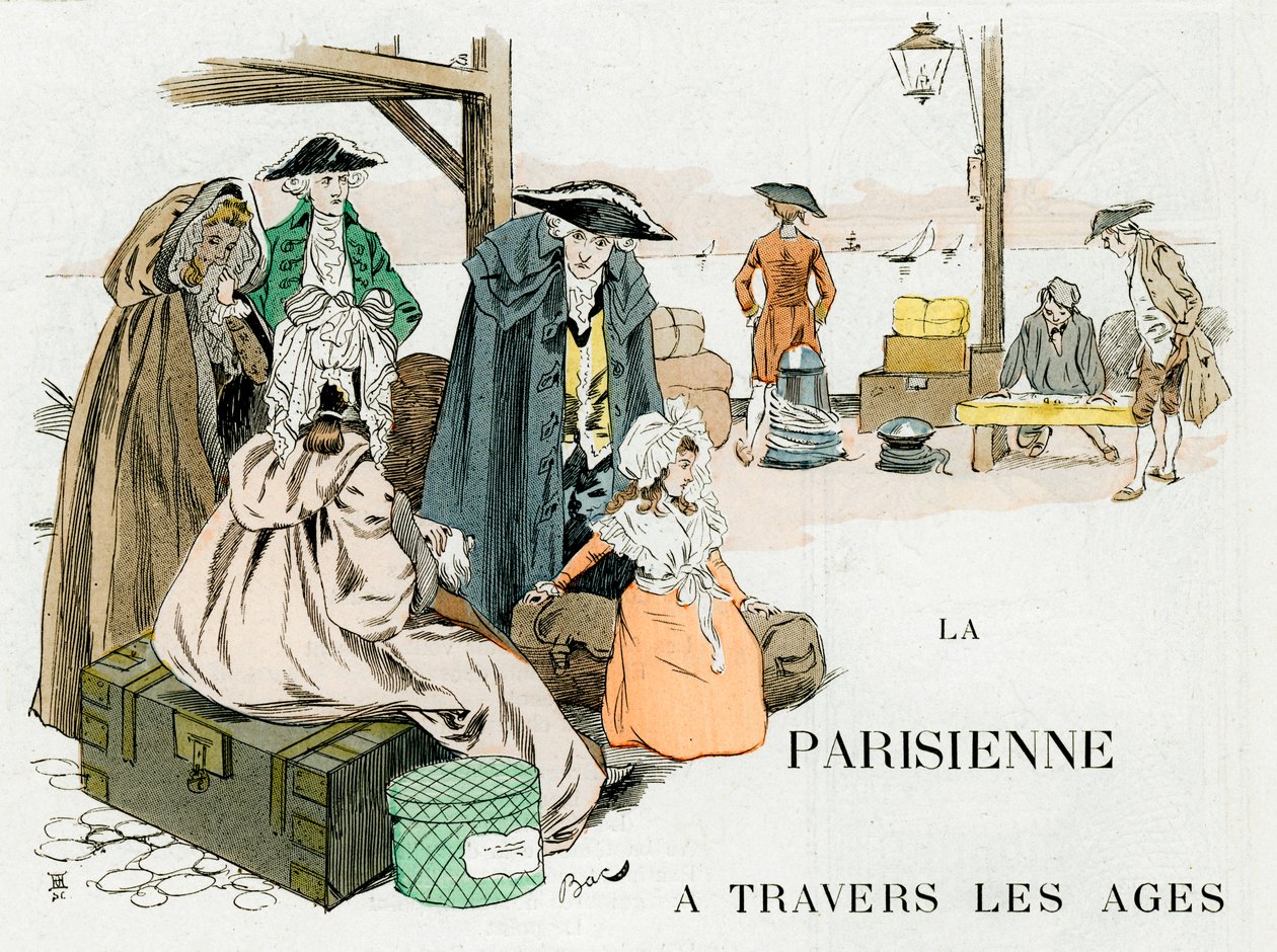 Den parisiske kvinnen gjennom tidene, 1700-tallet, ca 1880-1950. av Ferdinand Sigismund Bac