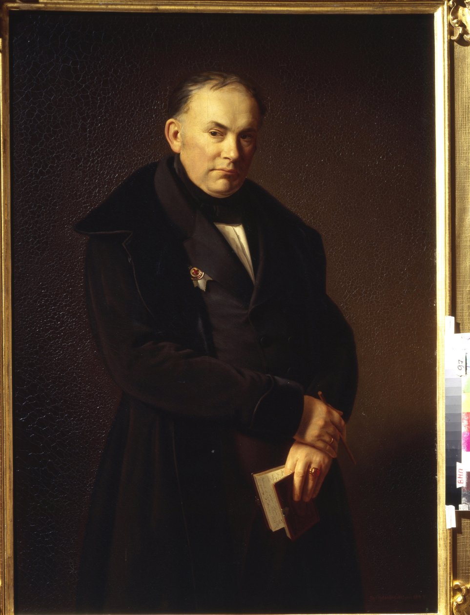 Portrett av poeten Vasily Andreyevich Zhukovsky (1783-1852) (portrett av poeten V. Zhukovsky). Maleri av Ferdinand Theodor Hidebrandt (1804-1874), olje på lerret, 1844. Tysk kunst (Düsseldorf) av Ferdinand Theodor Hildebrandt