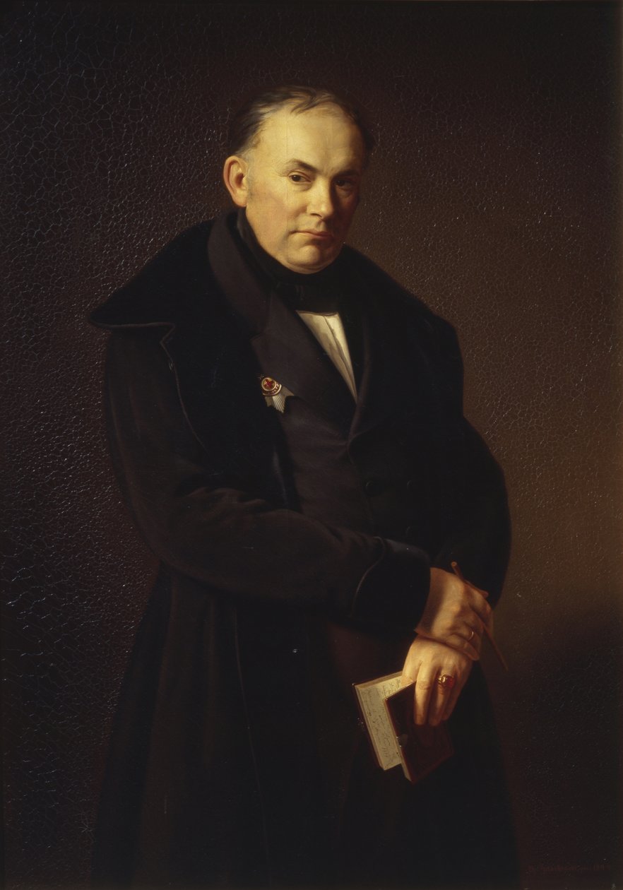 Portrett av poeten Vasily Zhukovsky 1783-1852, 1844 av Ferdinand Theodor Hildebrandt
