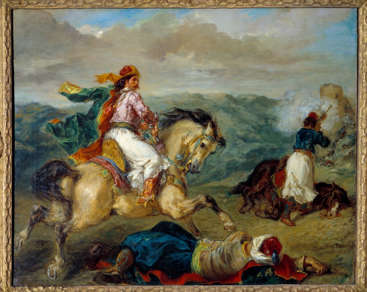 En episode av krigen i Hellas. Maleri av Eugene Delacroix (1798-1863) av Ferdinand Victor Eugene Delacroix