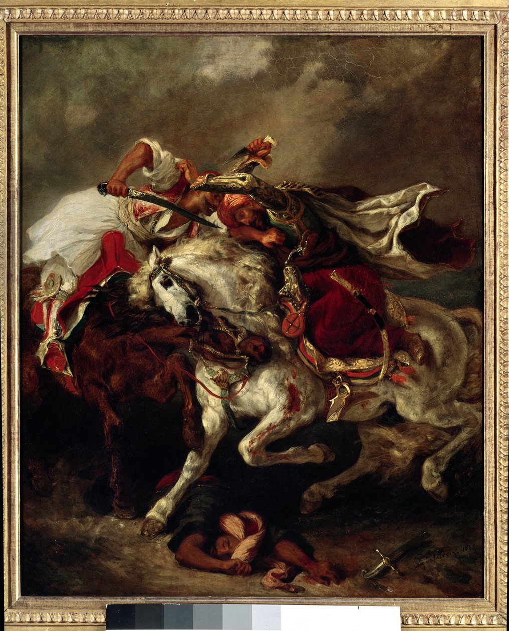 Slaget ved Giaour og Pasha (Marokko) av Ferdinand Victor Eugene Delacroix
