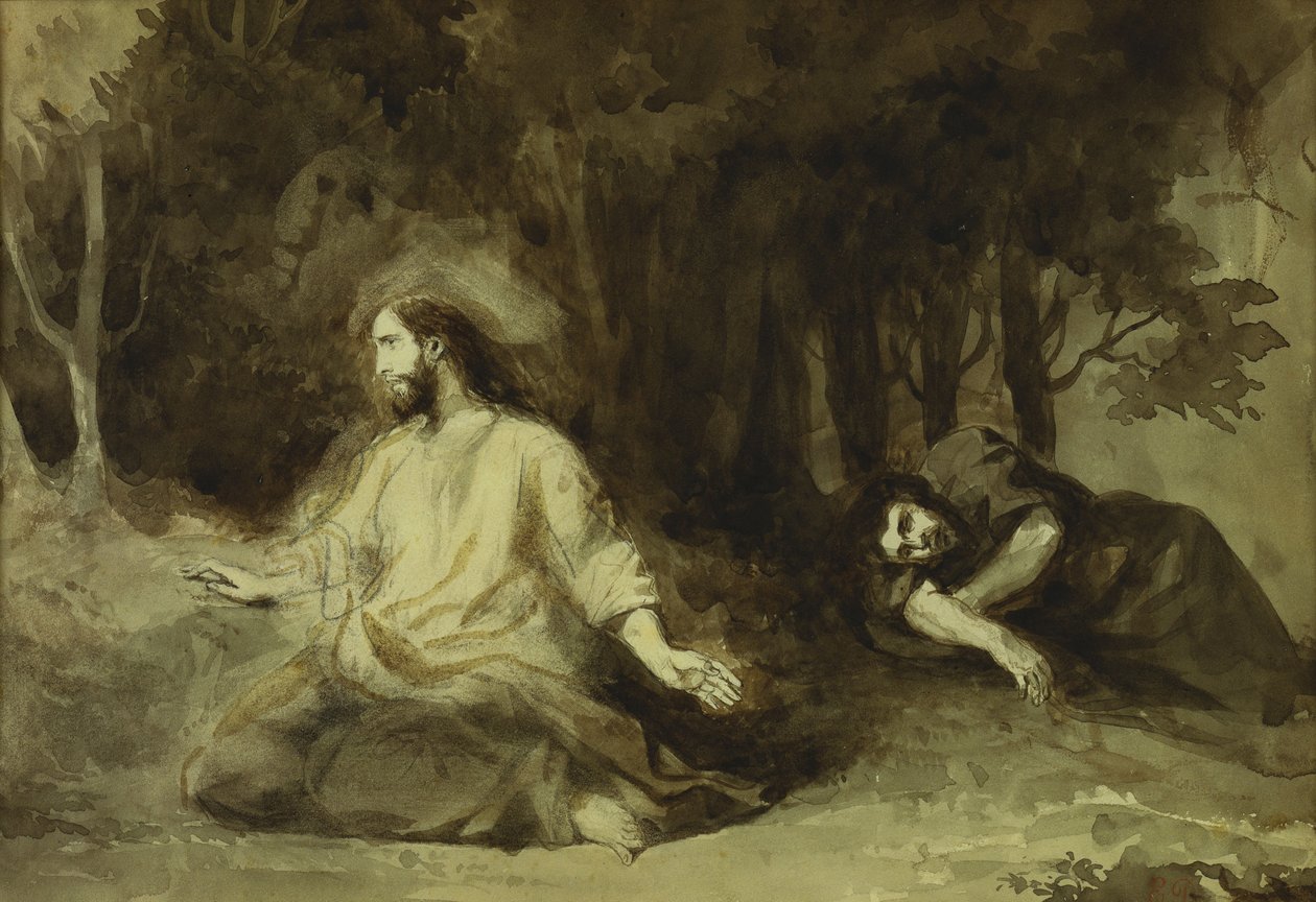 Kristus ved Oljeberget, 1826 av Ferdinand Victor Eugene Delacroix
