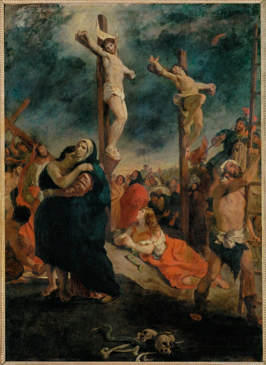 Korsfestelse (maleri på lerret) av Ferdinand Victor Eugene Delacroix
