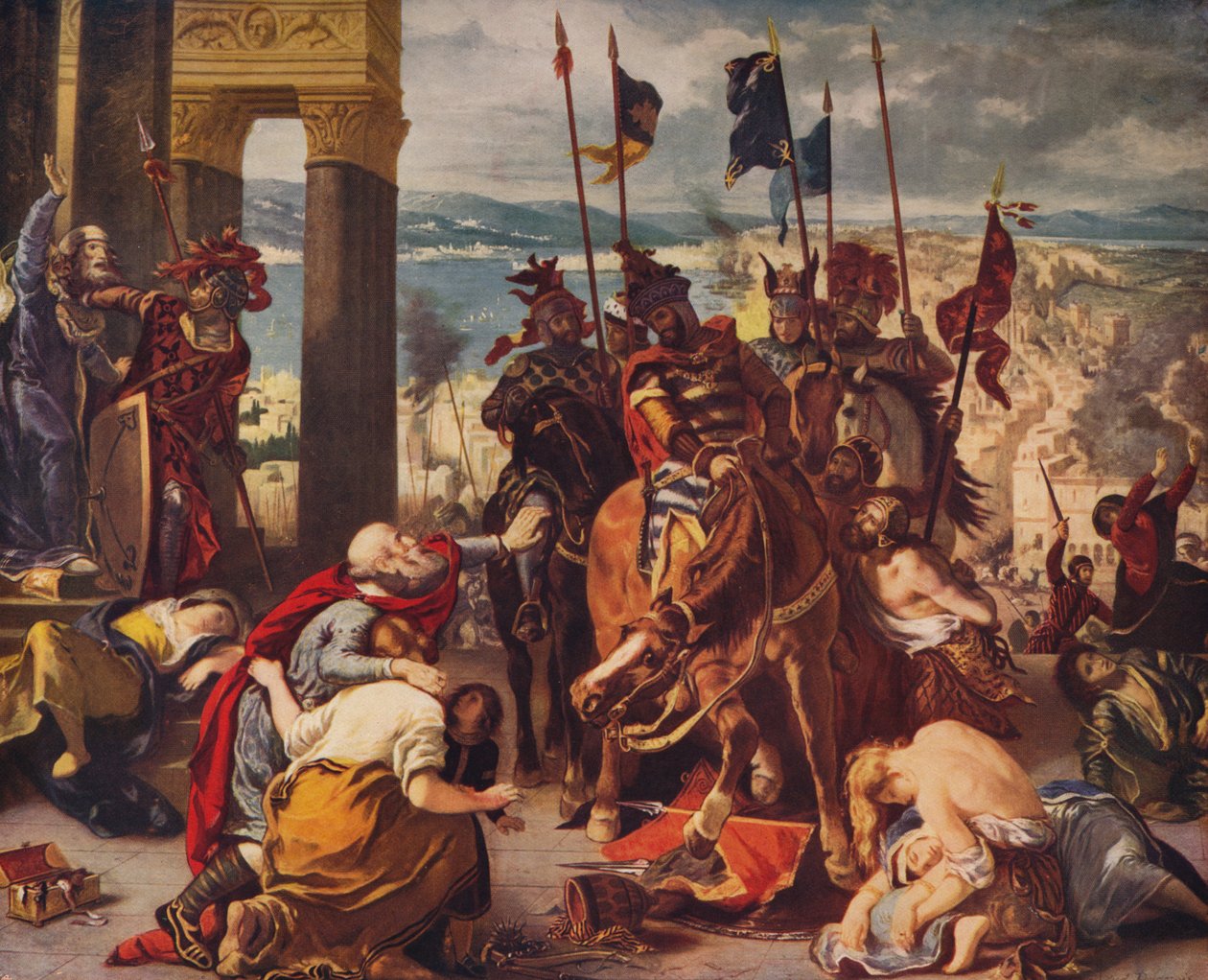 Korsfarernes inntog i Konstantinopel, 1840, c1915 av Ferdinand Victor Eugene Delacroix