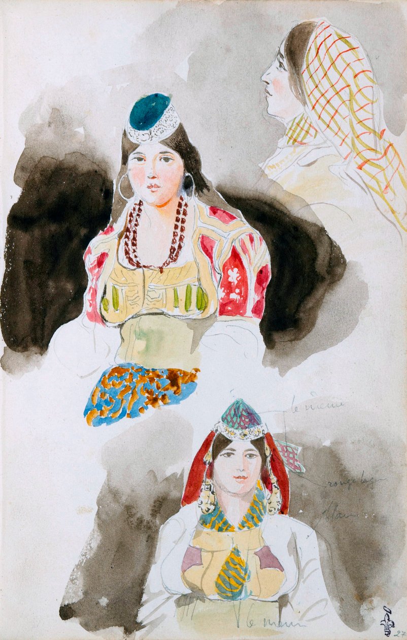 Fra den marokkanske skisseboken, 1832 av Ferdinand Victor Eugene Delacroix