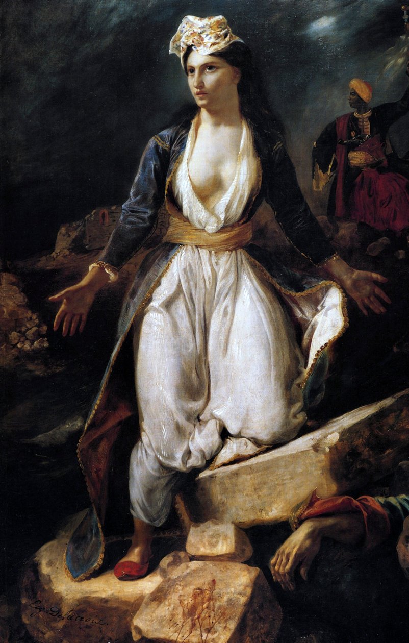 Hellas på ruinene av Missolonghi, 1826 av Ferdinand Victor Eugene Delacroix