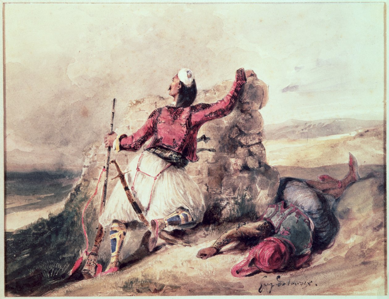 Grekere under beleiring av Ferdinand Victor Eugene Delacroix