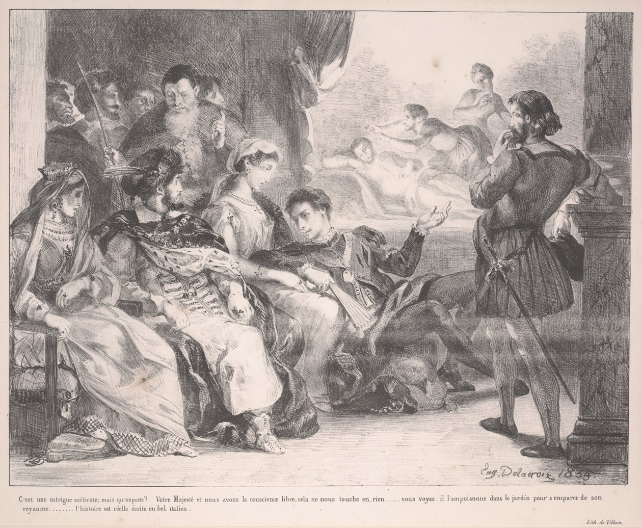 Hamlet av Ferdinand Victor Eugene Delacroix