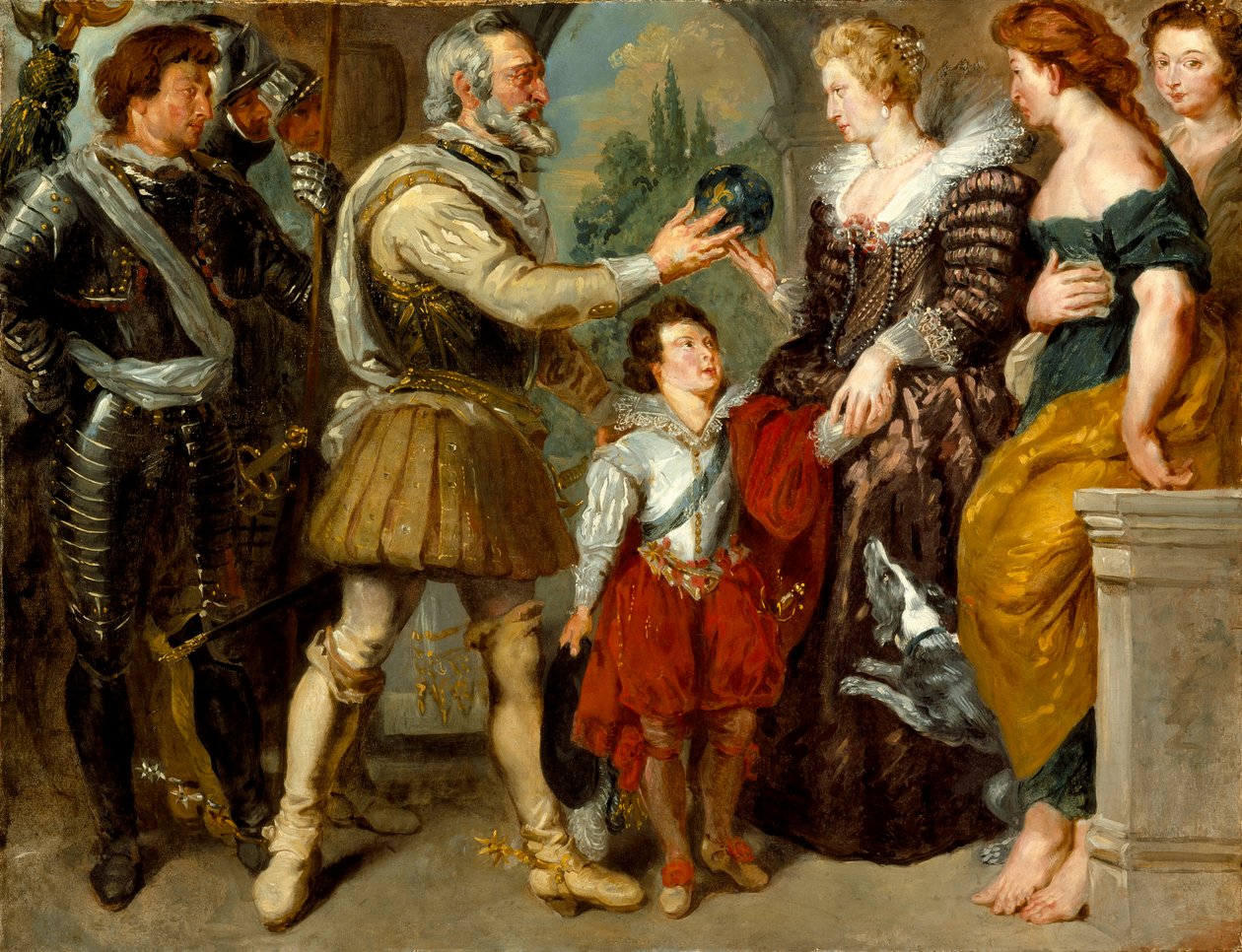 Henri IV overdrar regenten til Marie deMedici (etter Rubens), ca. 1830-4 av Ferdinand Victor Eugene Delacroix