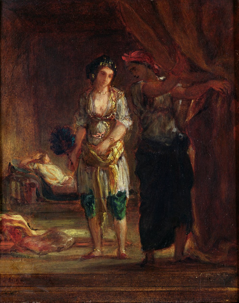 Interiør av et harem i Oran, ca. 1847 av Ferdinand Victor Eugene Delacroix