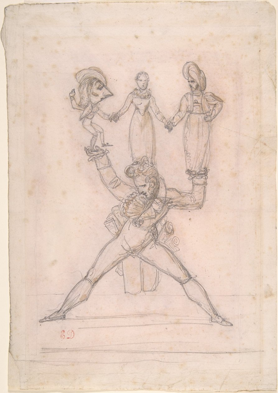 italiensk teater av Ferdinand Victor Eugene Delacroix