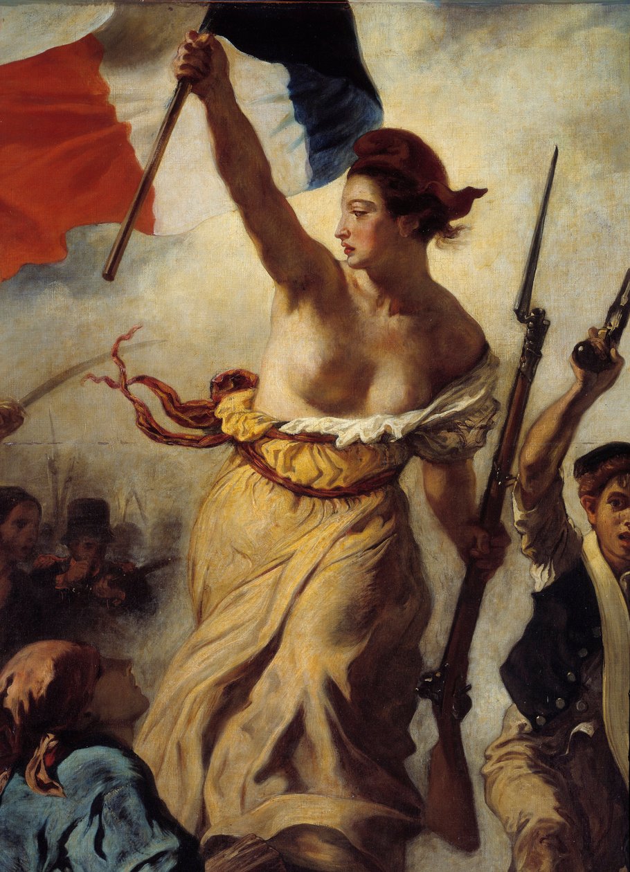 Frihet som leder folket. Detalj av Ferdinand Victor Eugene Delacroix
