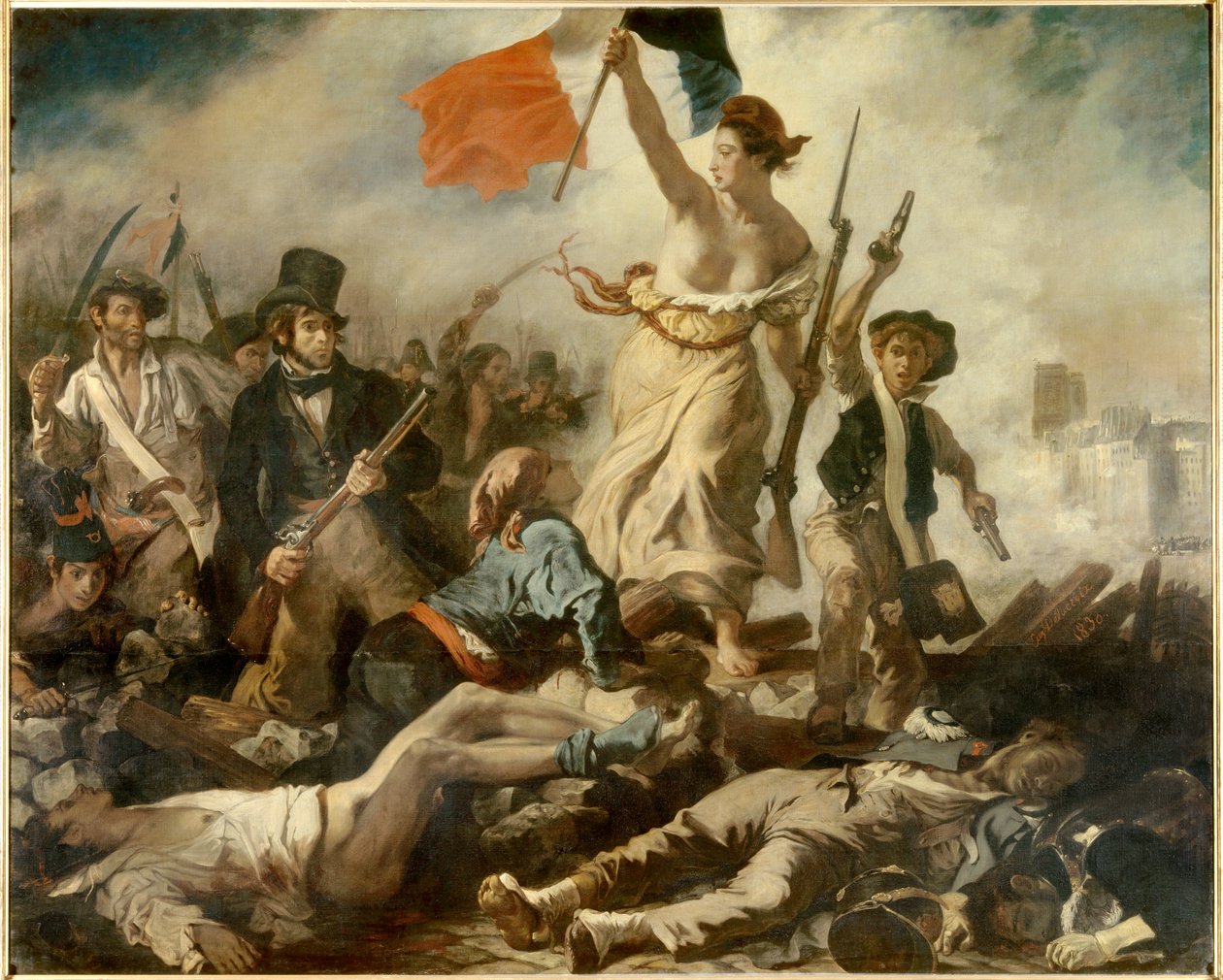Liberty leader the People, 28. juli av Ferdinand Victor Eugene Delacroix