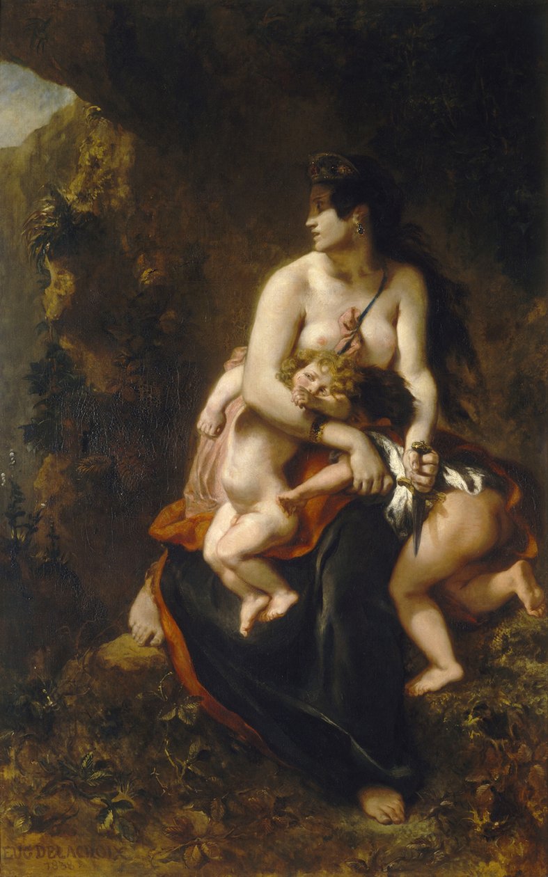 Medea Rasende Medea av Ferdinand Victor Eugene Delacroix