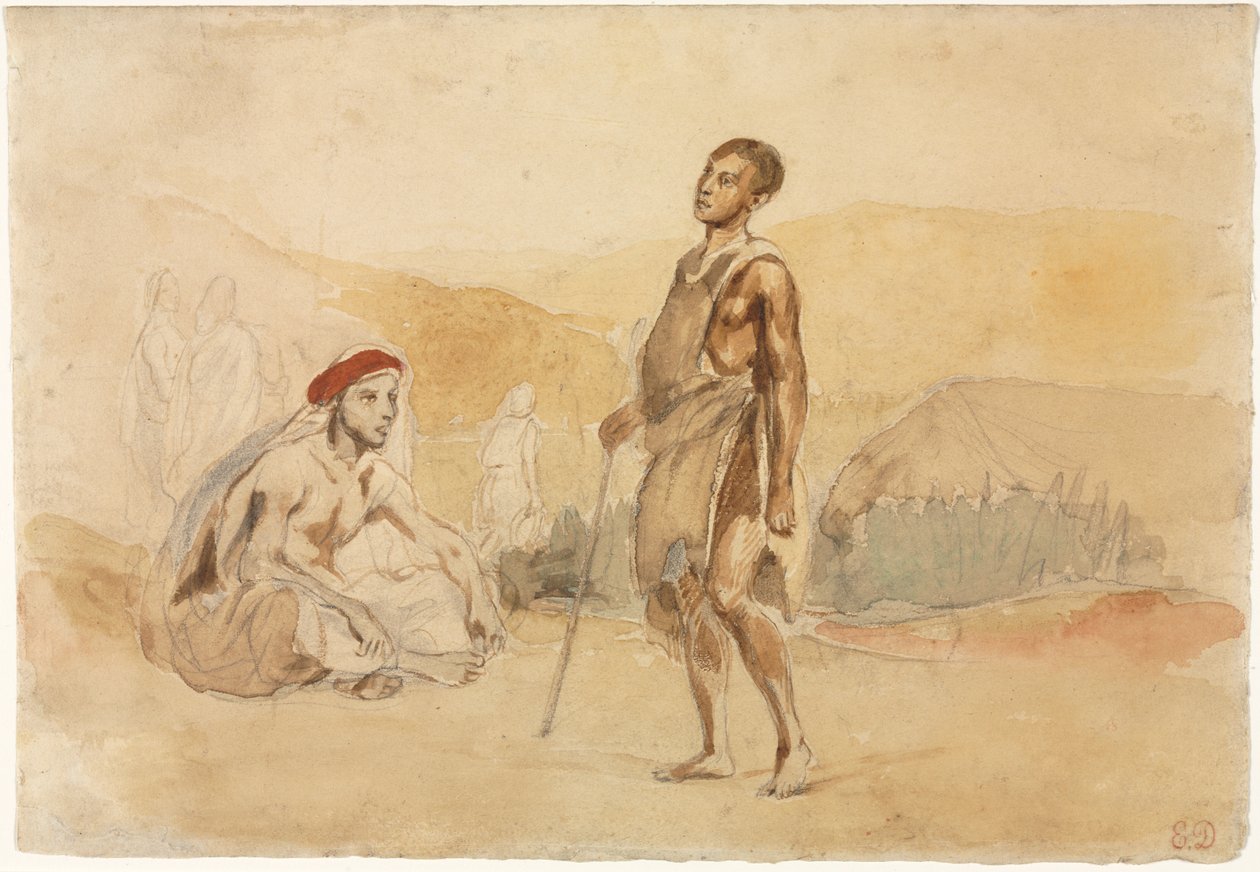 Marokkanere på landsbygda, 1832. av Ferdinand Victor Eugene Delacroix