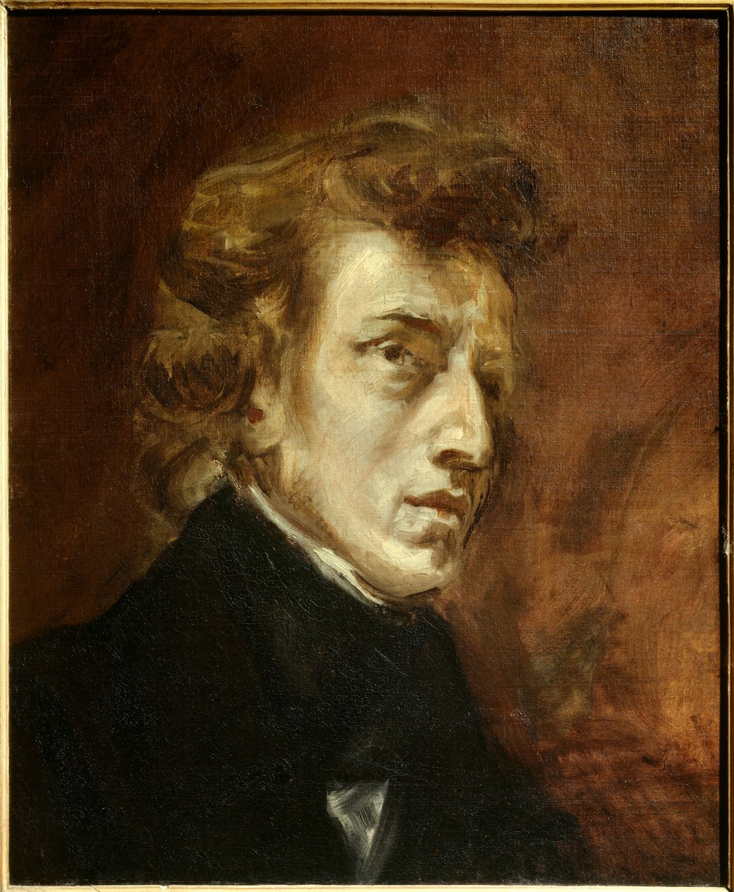 Portrett av Frederic Chopin av Ferdinand Victor Eugene Delacroix