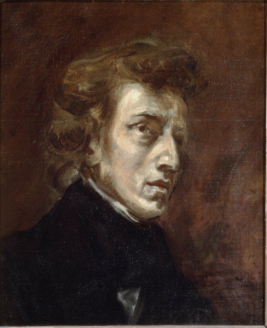 Portrett av Frédéric Chopin av Ferdinand Victor Eugene Delacroix