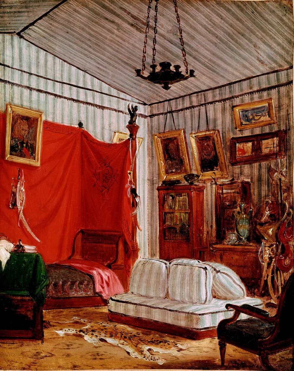 Studie for Interieur med to portretter (maleri, ca. 1834) av Ferdinand Victor Eugene Delacroix
