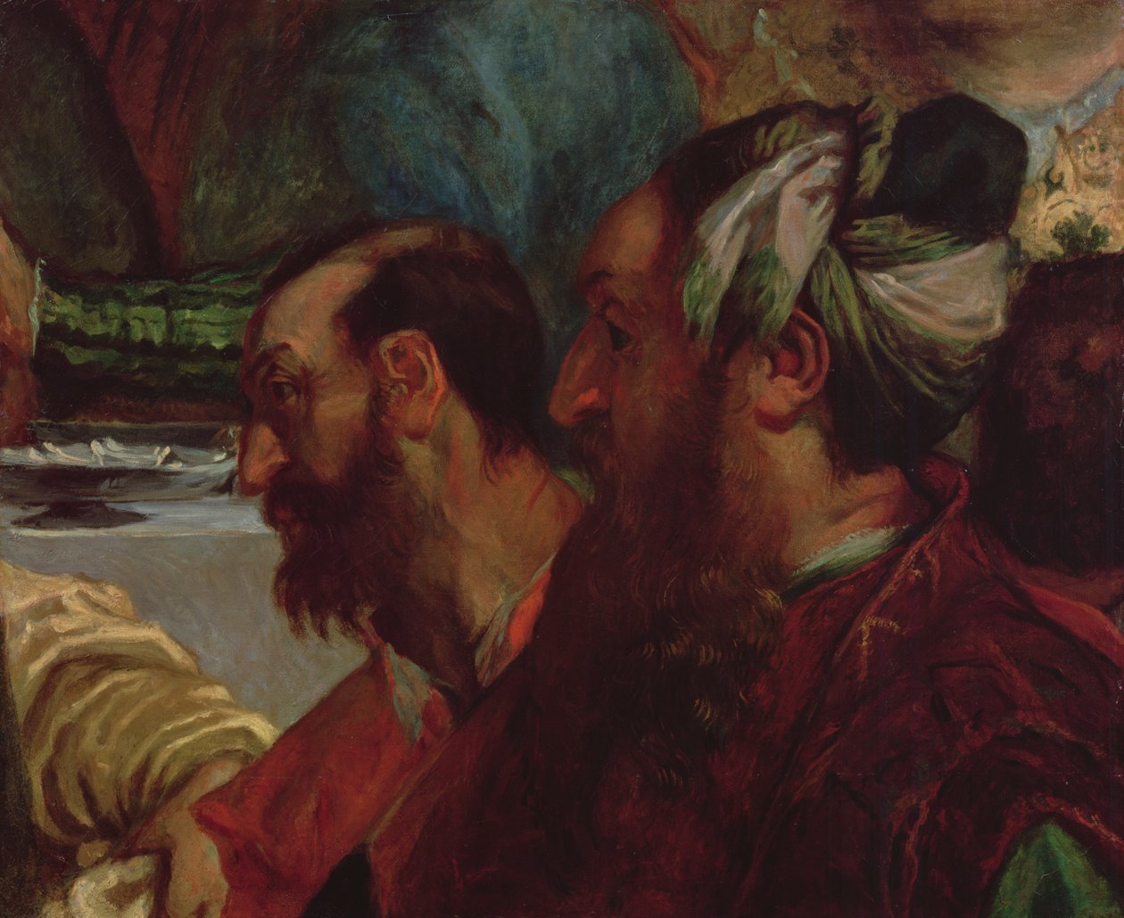 Studie av to hoder (etter The Wedding at Cana av Veronese), 1820 av Ferdinand Victor Eugene Delacroix