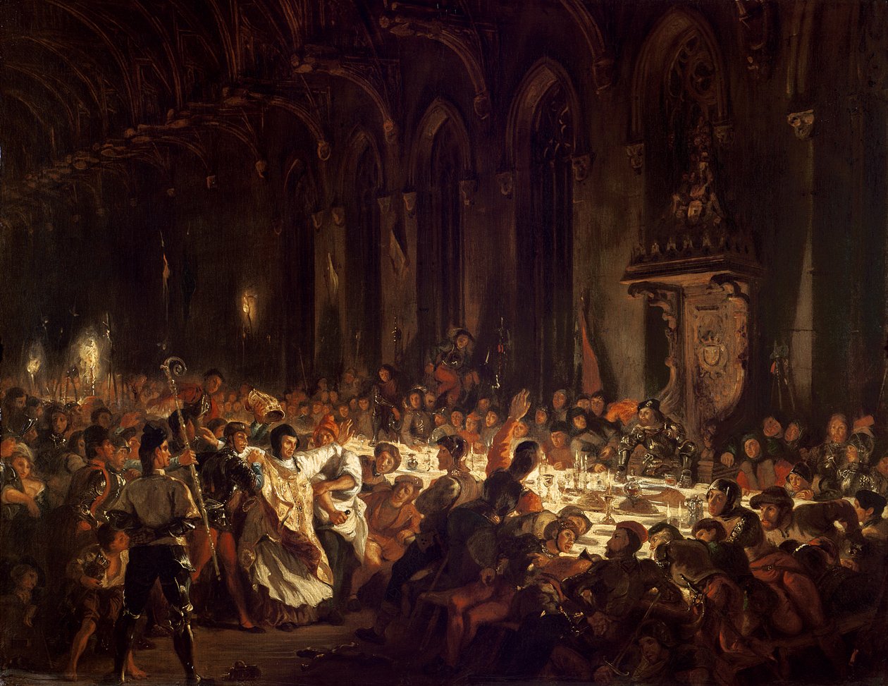 Attentatet på biskopen av Liège av Ferdinand Victor Eugene Delacroix