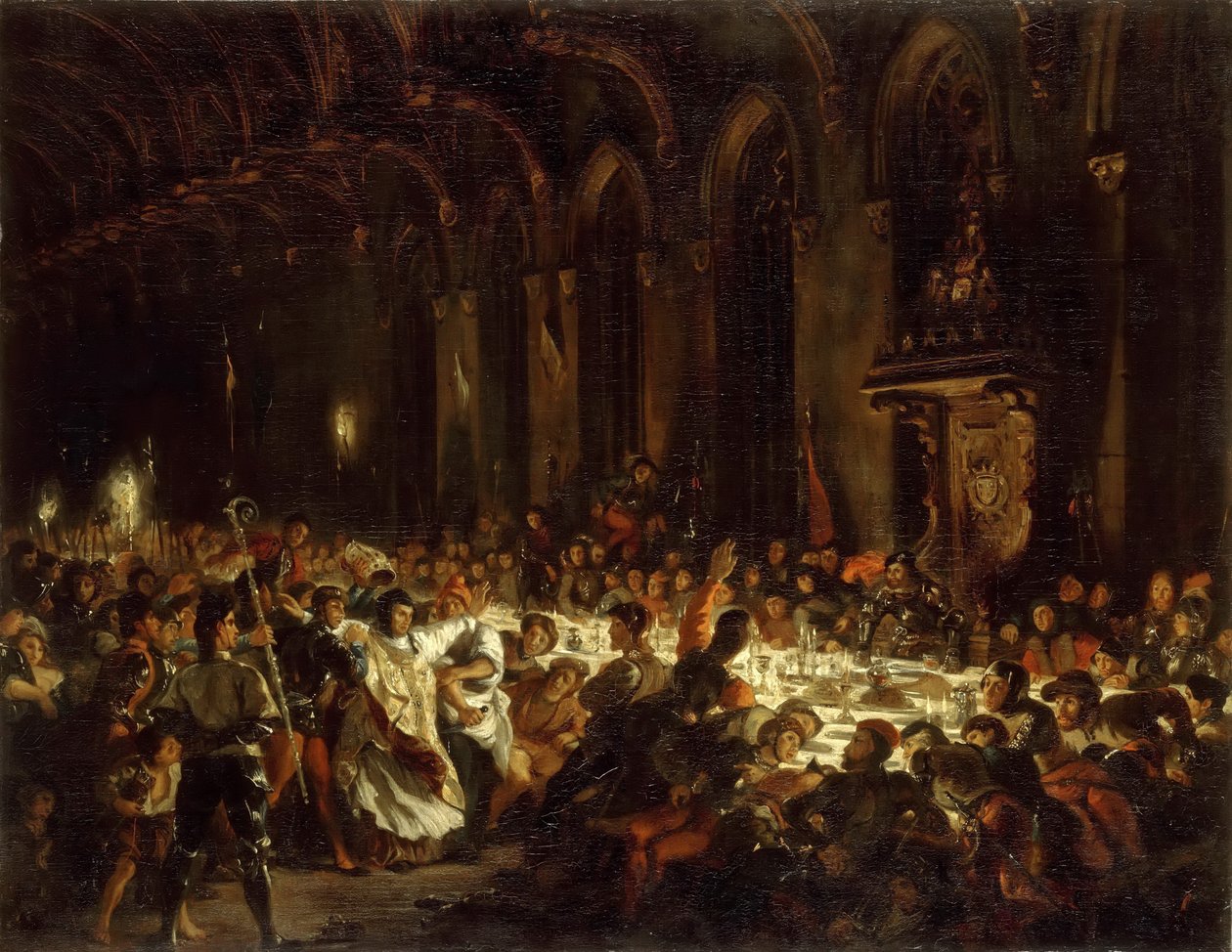 Attentatet på biskopen av Liège av Ferdinand Victor Eugene Delacroix