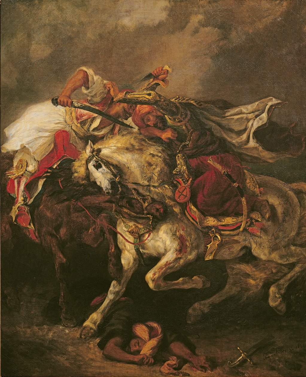 Slaget ved Giaour og Hassan, etter Byrons dikt, 