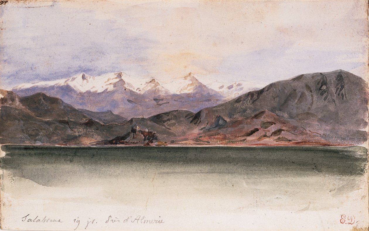 Spanias kyst ved Salabrina av Ferdinand Victor Eugene Delacroix