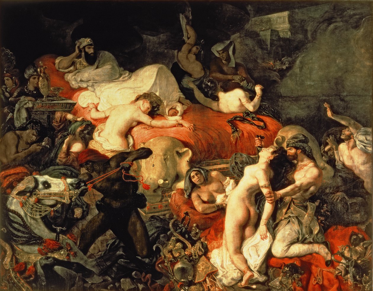 Sardanapalus død av Ferdinand Victor Eugene Delacroix