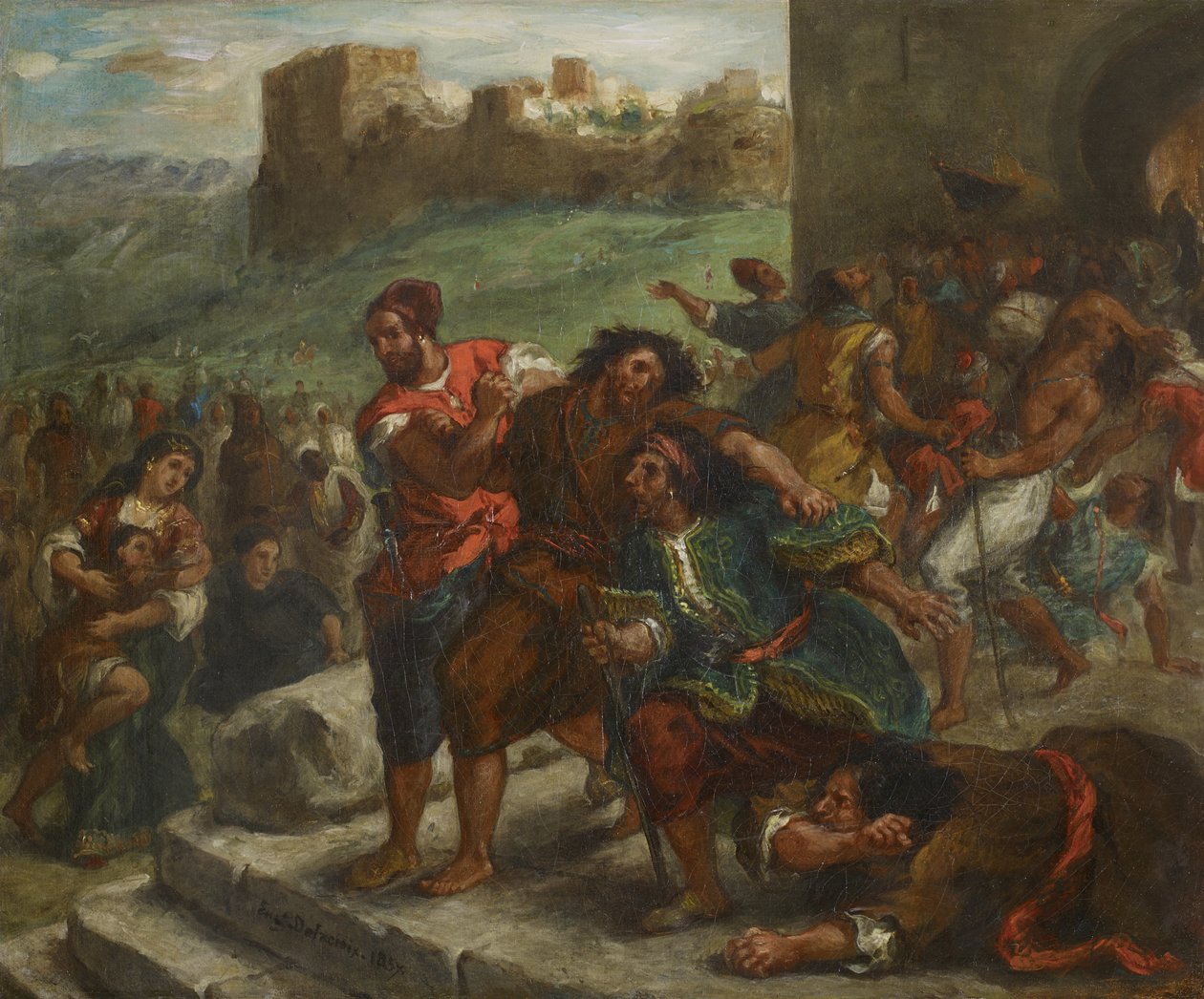 Fanatikerne i Tanger, 1857 av Ferdinand Victor Eugene Delacroix