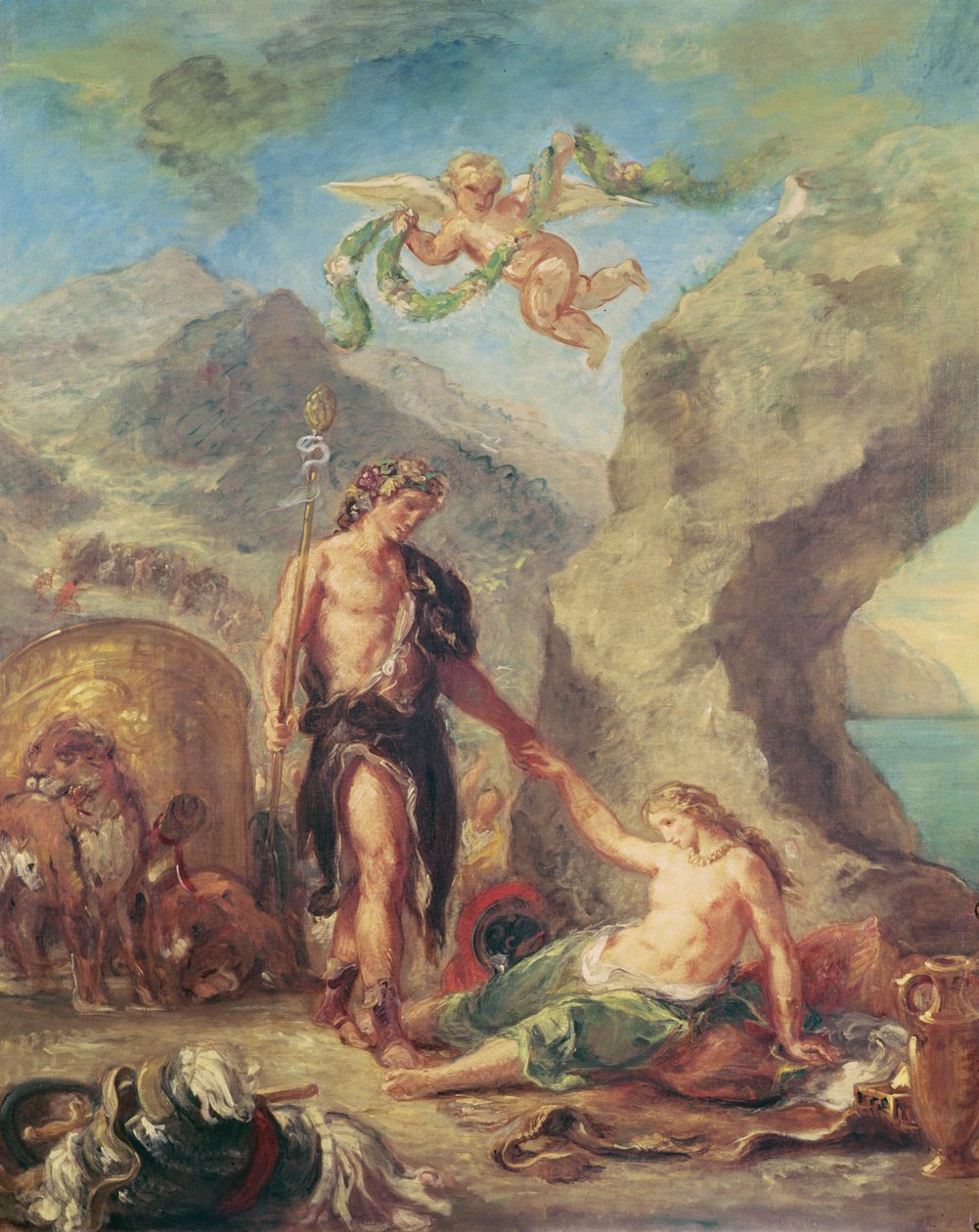 Årstidene. Høst: Bacchus og Ariadne, 1862 av Ferdinand Victor Eugene Delacroix