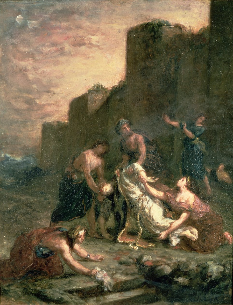 The Martyrdom of St. Stephen, 1860 av Ferdinand Victor Eugene Delacroix