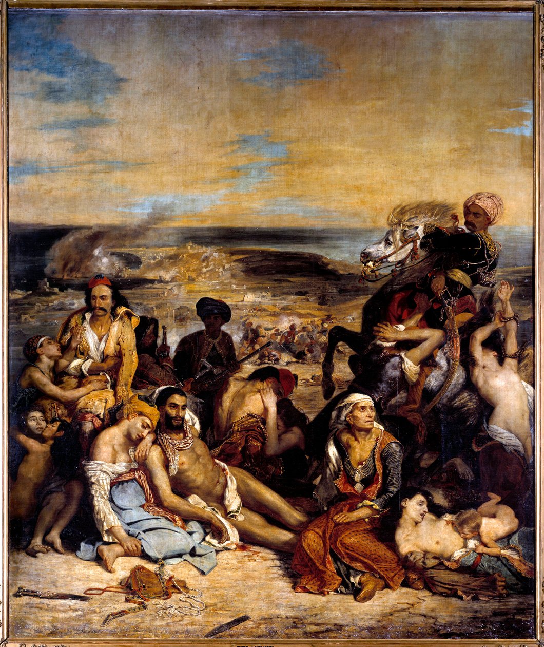 Scio-massakrene (1822) av Ferdinand Victor Eugene Delacroix