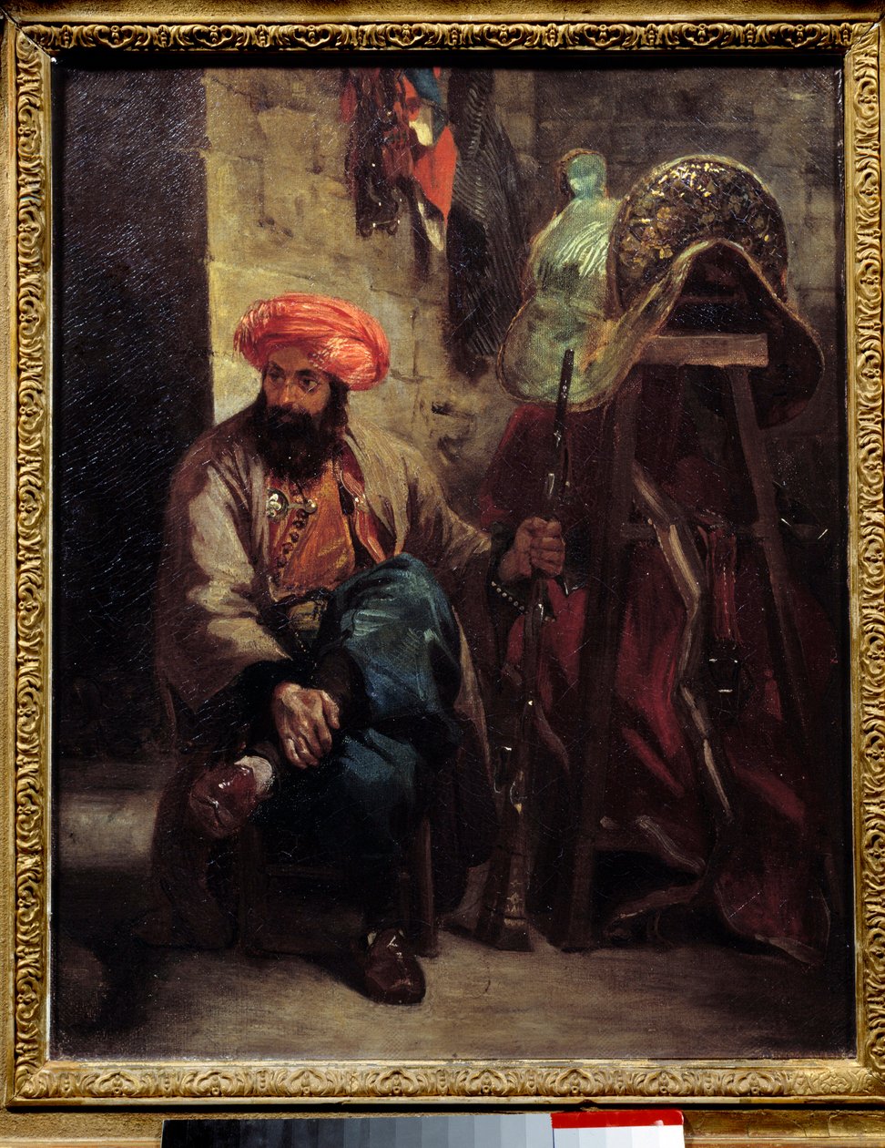 Den tyrkiske salen Maleri av Eugene Delacroix (1798-1863) 1825 Søn. 0,41x0,33 m . av Ferdinand Victor Eugene Delacroix