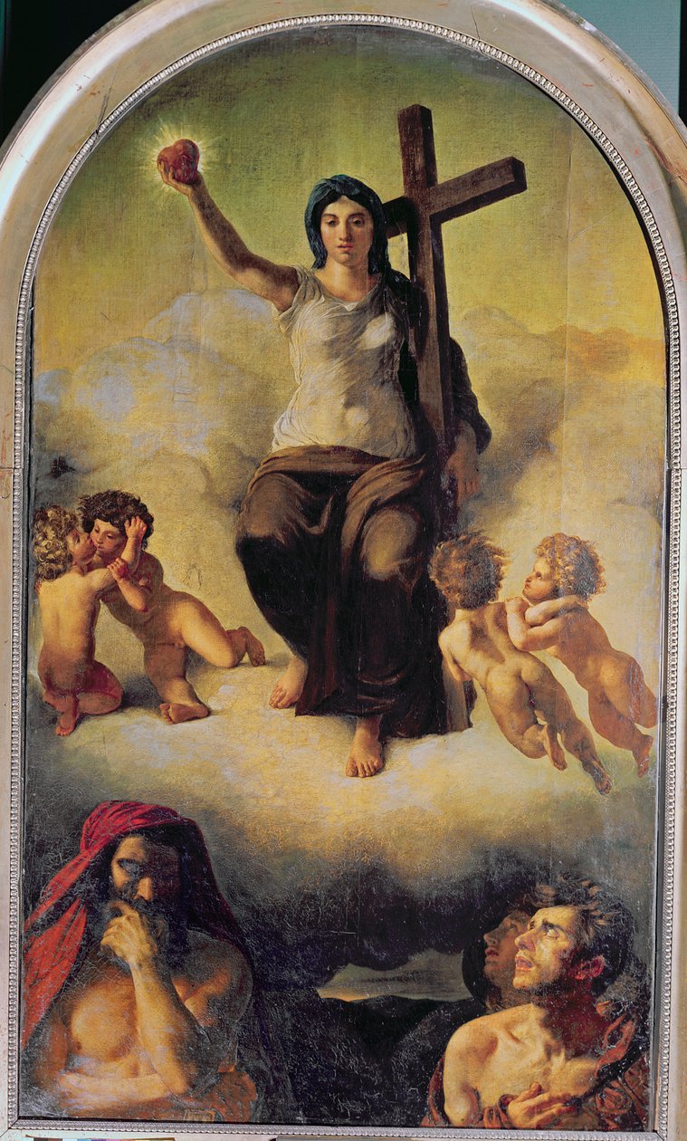 Jomfruen til det hellige hjerte, 1821 av Ferdinand Victor Eugene Delacroix