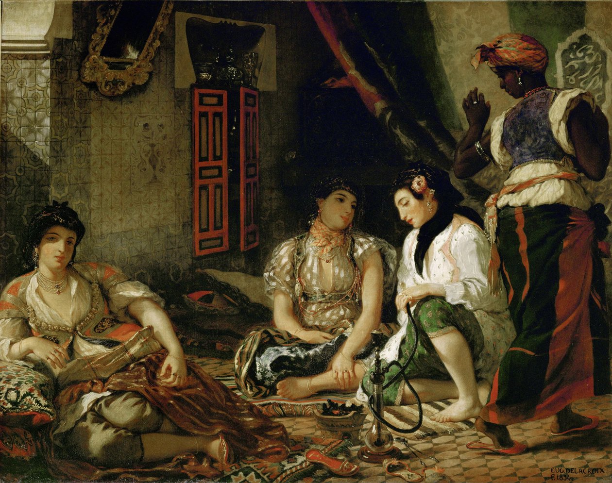 Kvinnene i Alger i leiligheten deres av Ferdinand Victor Eugene Delacroix