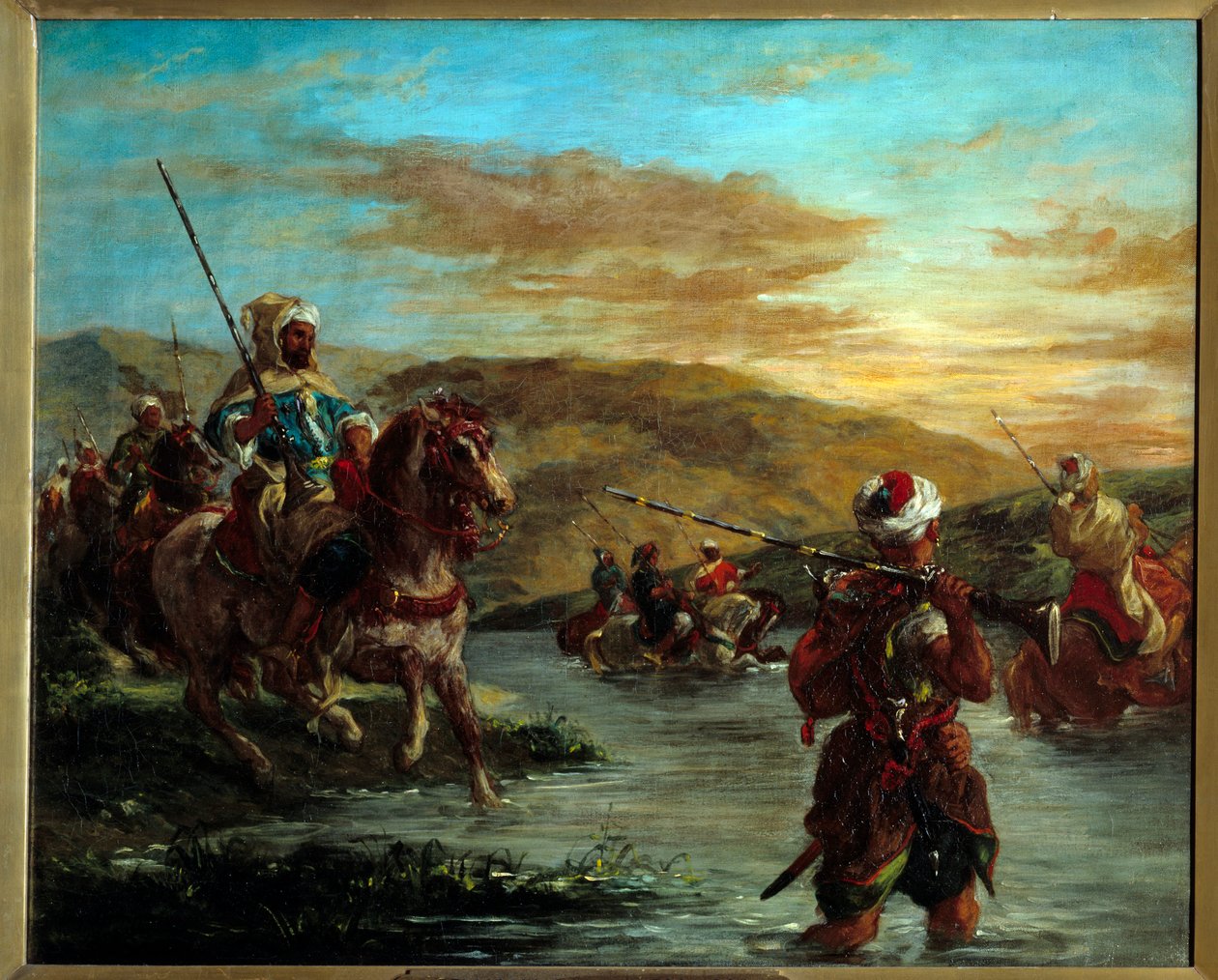 Passasjen til en gjest i Marokko. Maleri av Eugene Delacroix (1798-1863) av Ferdinand Victor Eugene Delacroix