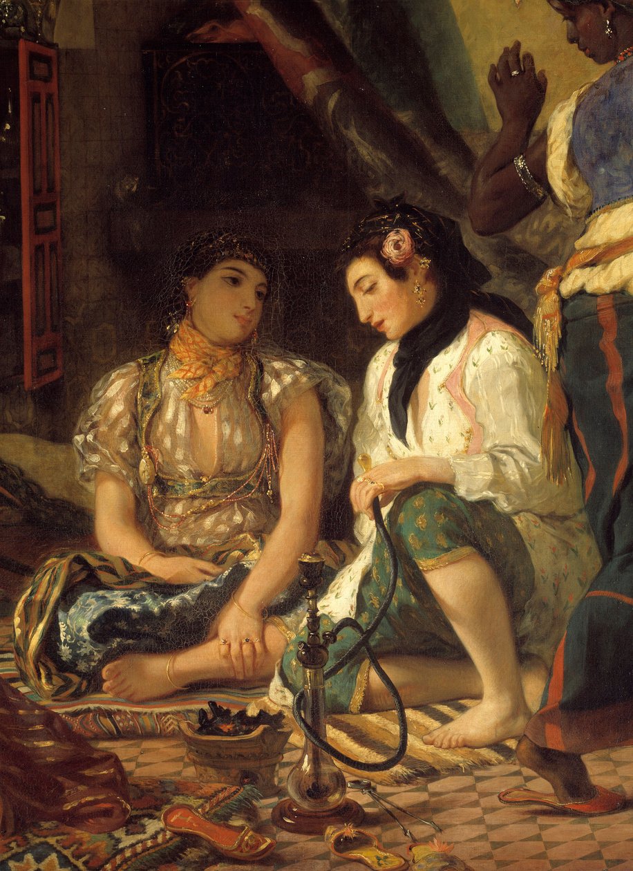 Kvinnene i Alger i detaljleiligheten deres. Maleri av Eugene Delacroix av Ferdinand Victor Eugene Delacroix